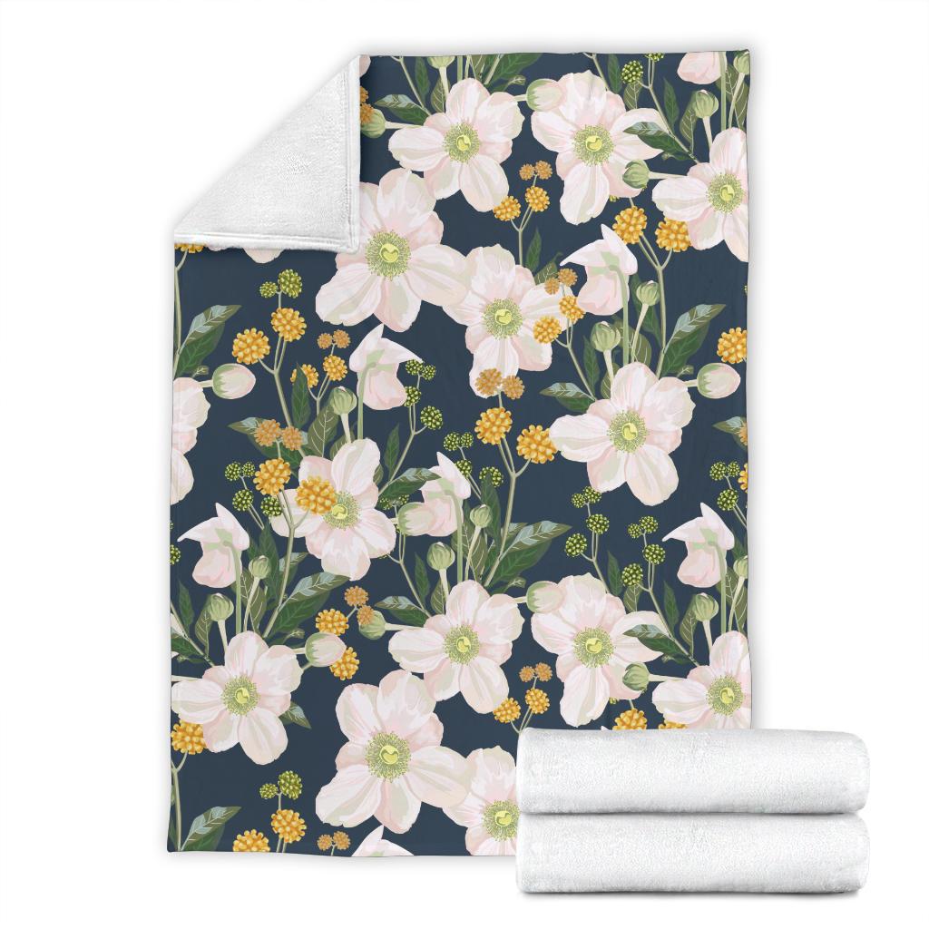 Anemone Pattern Print Design AM04 Fleece Blankete