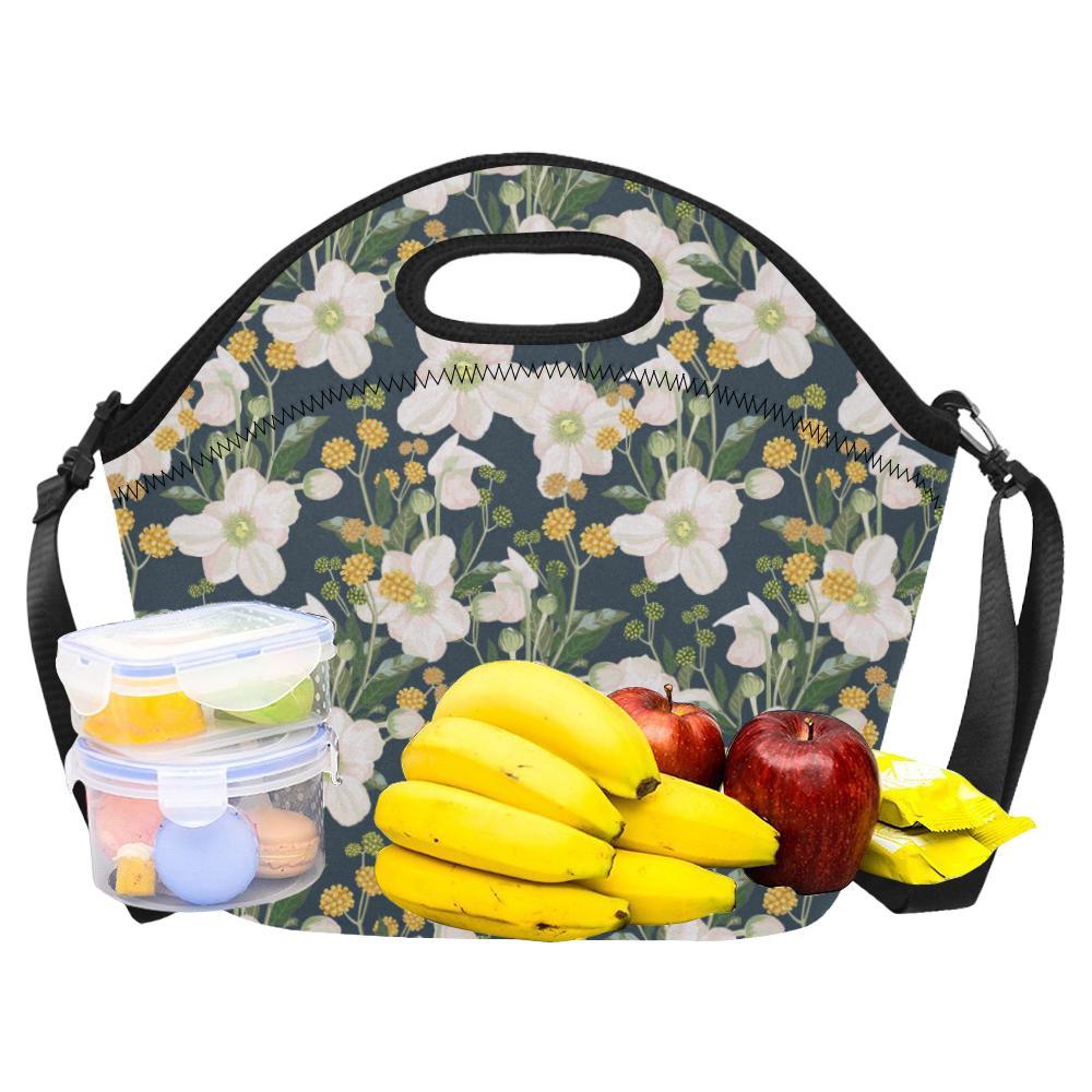 Anemone Pattern Print Design AM04 Neoprene Lunch Bag-JorJune