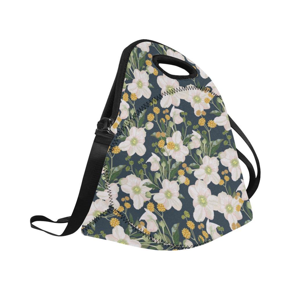 Anemone Pattern Print Design AM04 Neoprene Lunch Bag-JorJune