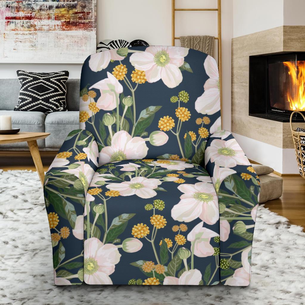 Anemone Pattern Print Design AM04 Recliner Slipcover-JORJUNE.COM