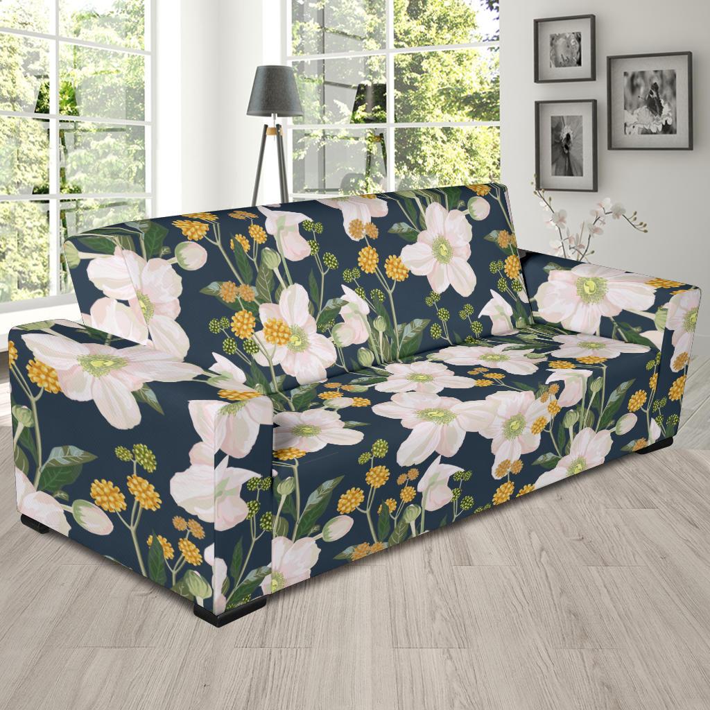 Anemone Pattern Print Design AM04 Sofa Slipcover-JORJUNE.COM