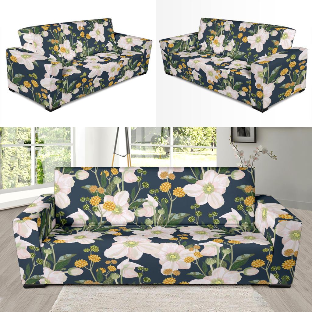 Anemone Pattern Print Design AM04 Sofa Slipcover-JORJUNE.COM