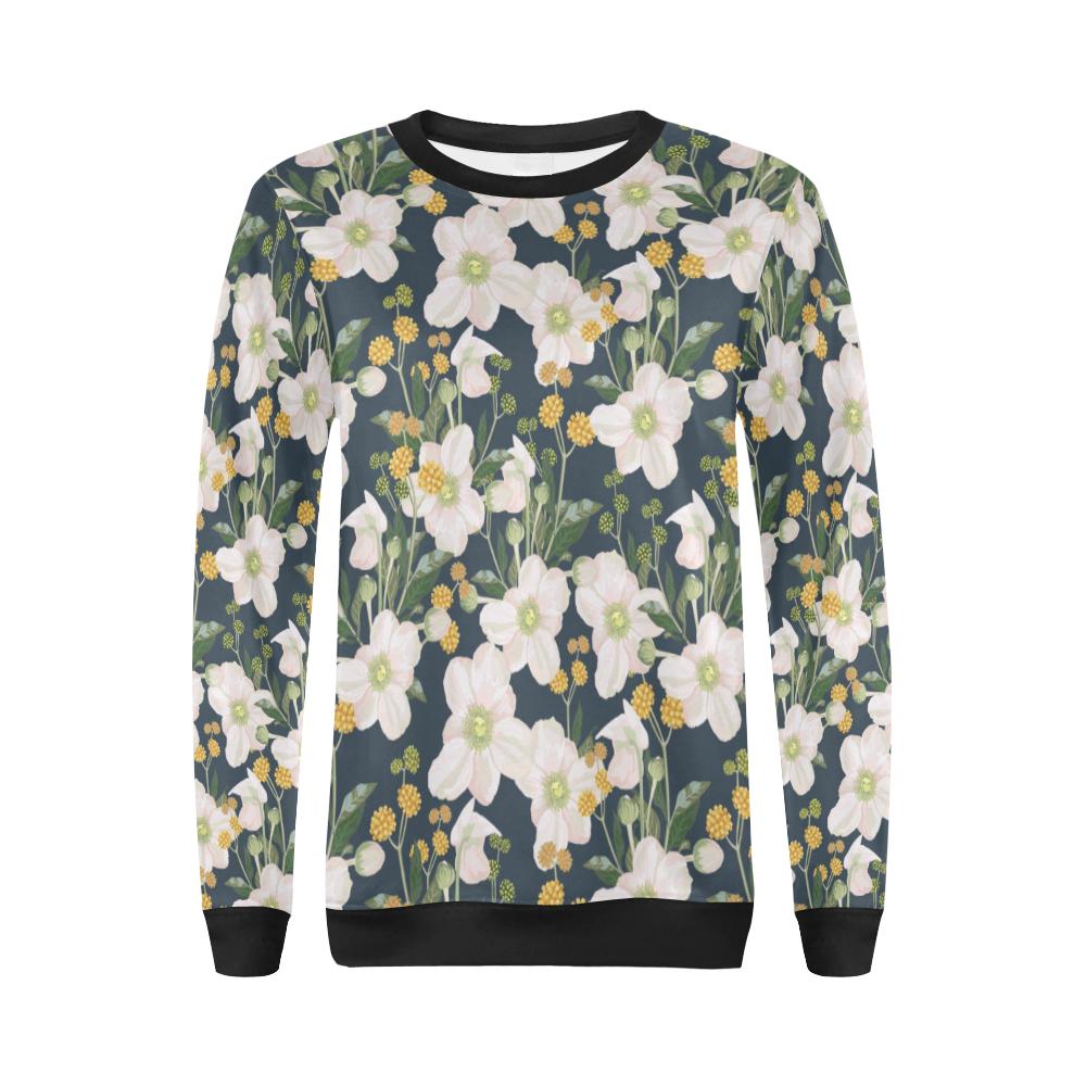 Anemone Pattern Print Design AM04 Women Long Sleeve Sweatshirt-JorJune