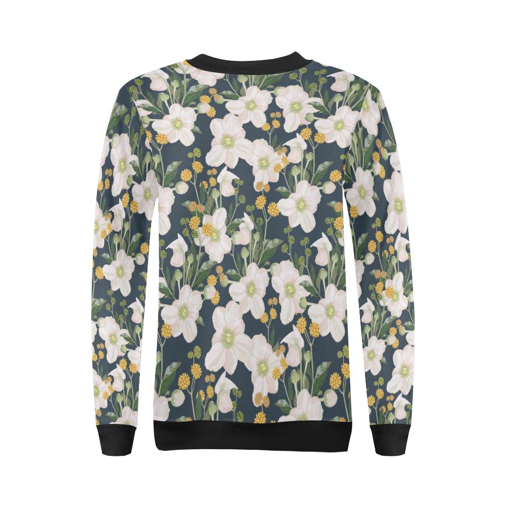 Anemone Pattern Print Design AM04 Women Long Sleeve Sweatshirt-JorJune