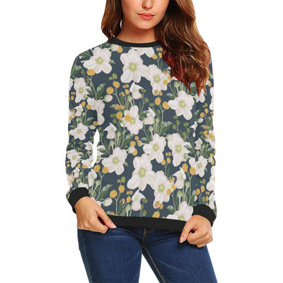 Anemone Pattern Print Design AM04 Women Long Sleeve Sweatshirt-JorJune