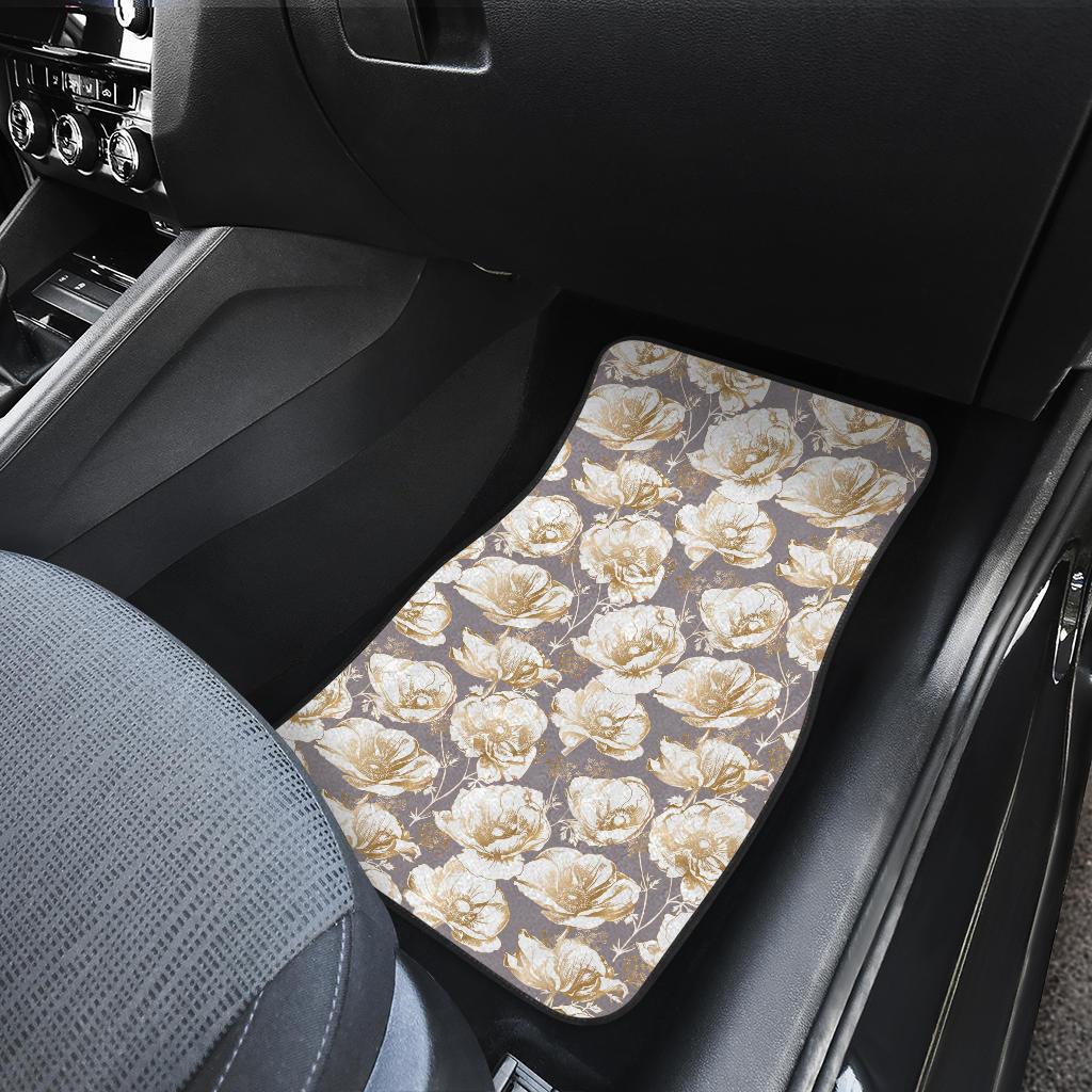 Anemone Pattern Print Design AM05 Car Floor Mats-JorJune