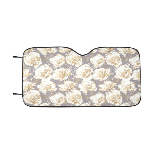 Anemone Pattern Print Design AM05 Car Sun Shade-JorJune