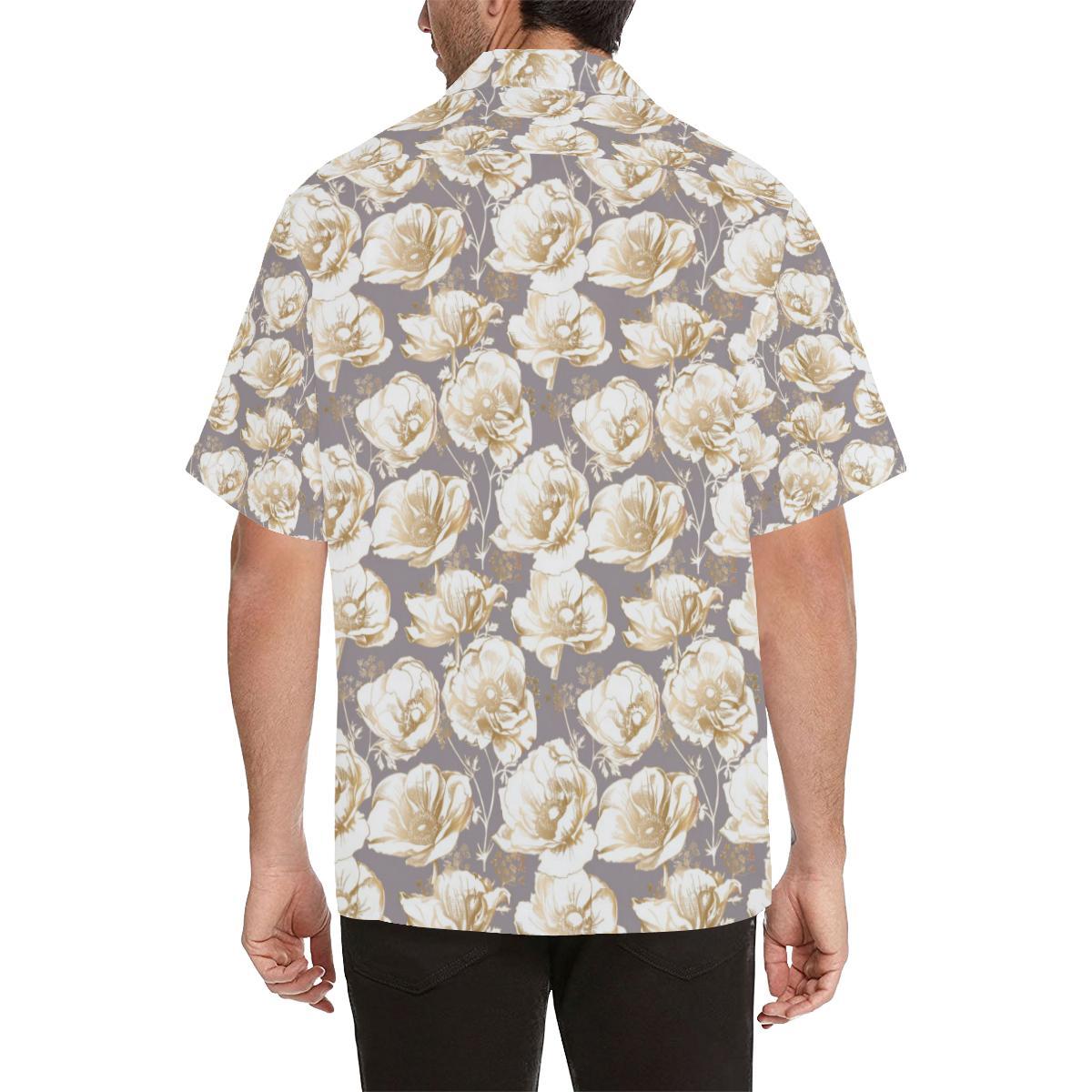 Anemone Pattern Print Design AM05 Men Hawaiian Shirt-JorJune