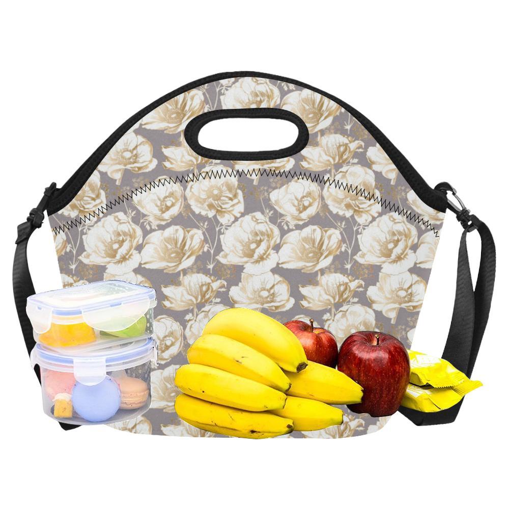 Anemone Pattern Print Design AM05 Neoprene Lunch Bag-JorJune