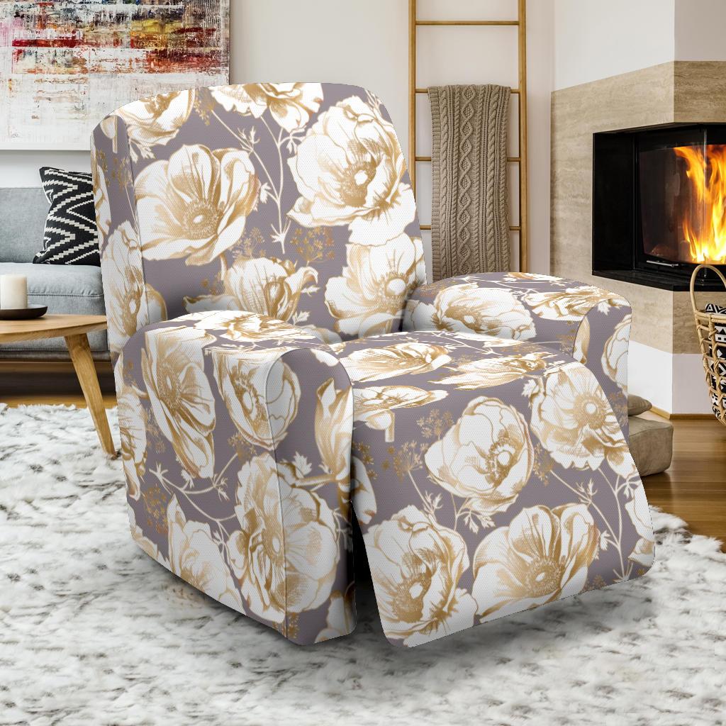 Anemone Pattern Print Design AM05 Recliner Slipcover-JORJUNE.COM
