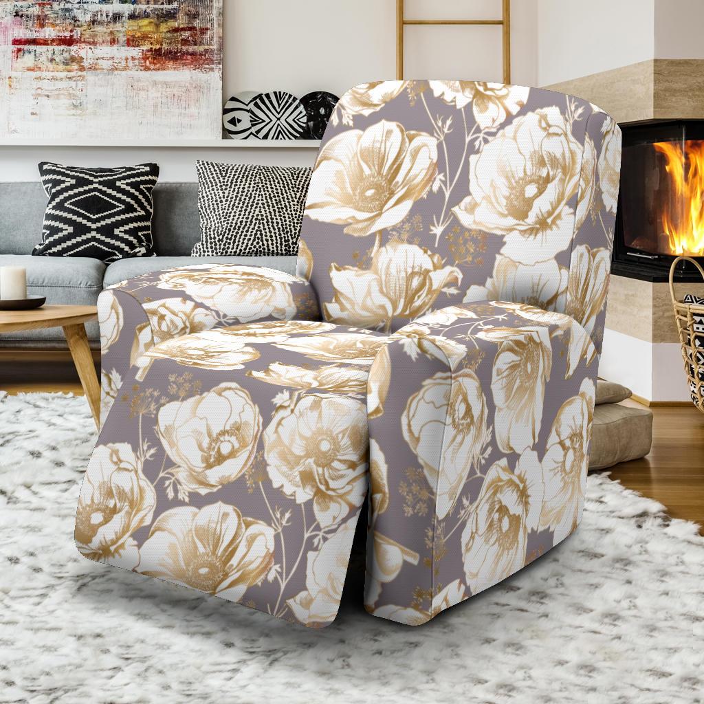 Anemone Pattern Print Design AM05 Recliner Slipcover-JORJUNE.COM