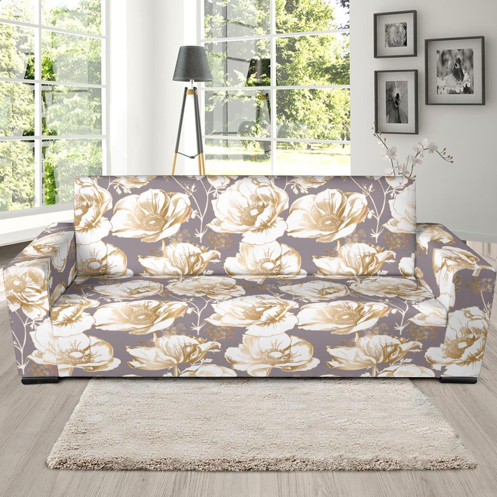 Anemone Pattern Print Design AM05 Sofa Slipcover-JORJUNE.COM
