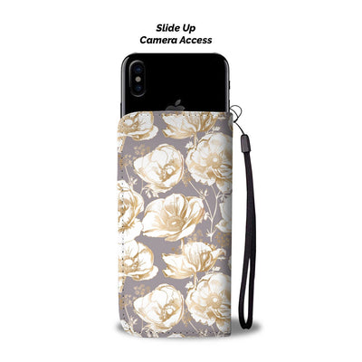 Anemone Pattern Print Design AM05 Wallet Phone Case