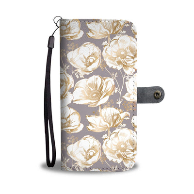 Anemone Pattern Print Design AM05 Wallet Phone Case