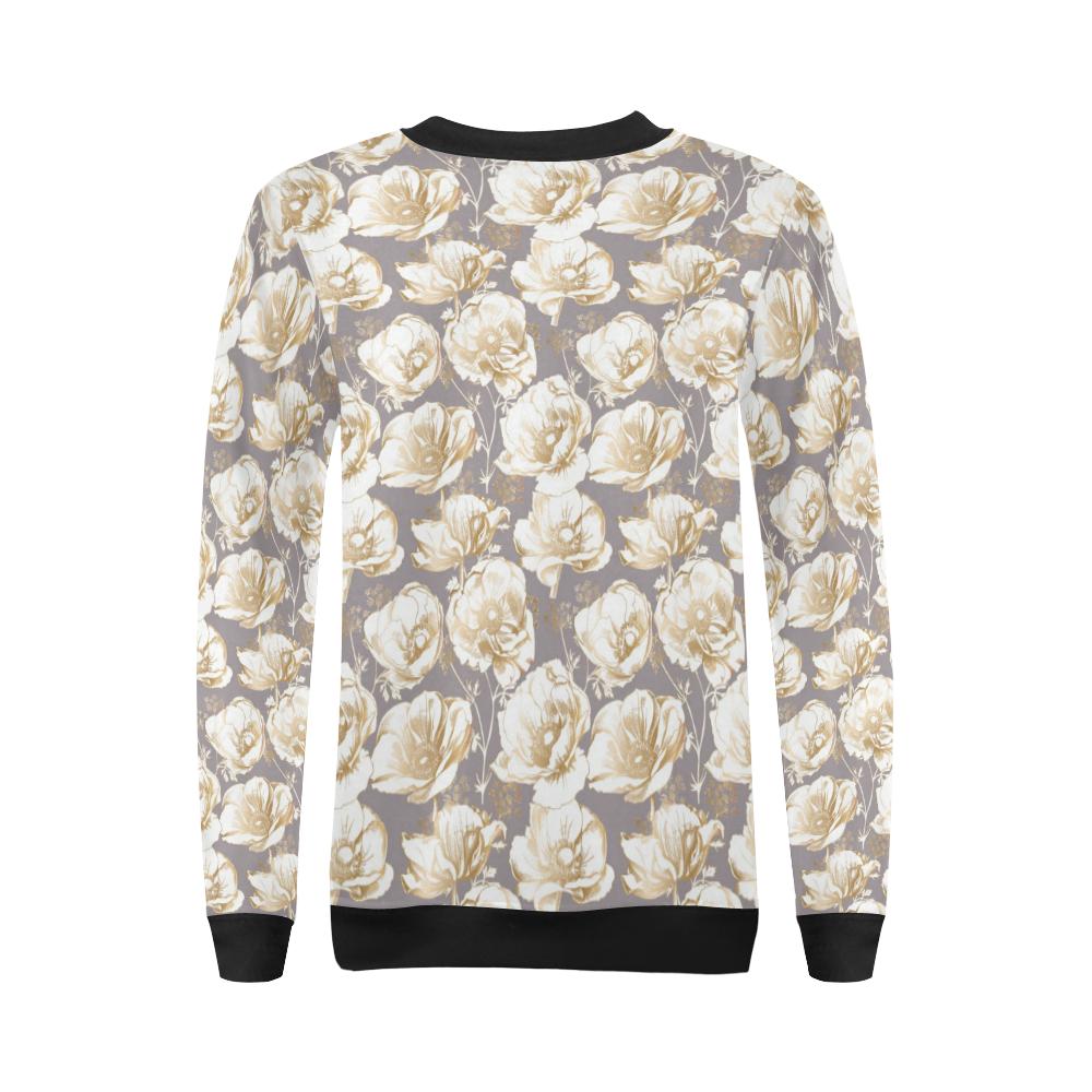 Anemone Pattern Print Design AM05 Women Long Sleeve Sweatshirt-JorJune