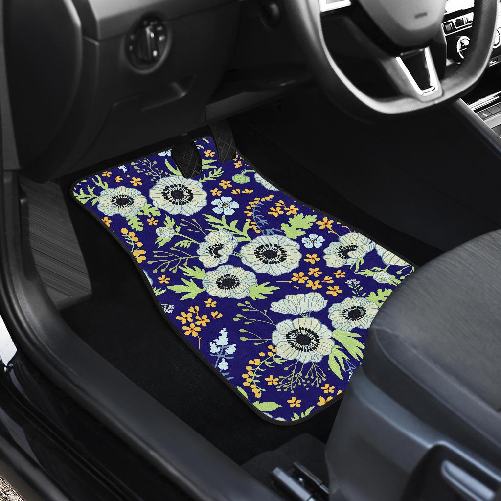 Anemone Pattern Print Design AM06 Car Floor Mats-JorJune