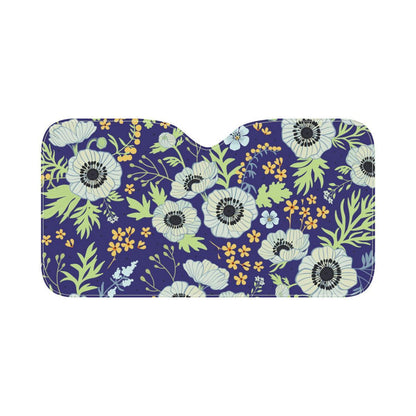 Anemone Pattern Print Design AM06 Car Sun Shade-JorJune