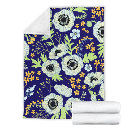 Anemone Pattern Print Design AM06 Fleece Blankete