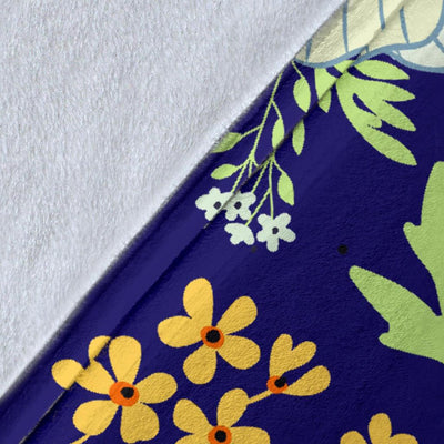 Anemone Pattern Print Design AM06 Fleece Blankete