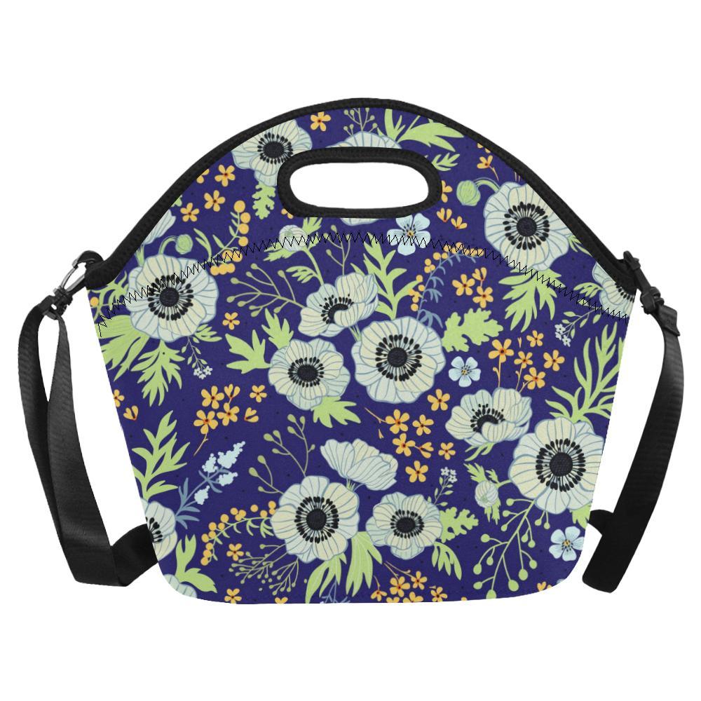 Anemone Pattern Print Design AM06 Neoprene Lunch Bag-JorJune