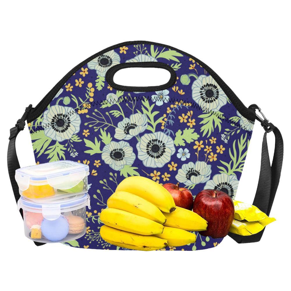 Anemone Pattern Print Design AM06 Neoprene Lunch Bag-JorJune