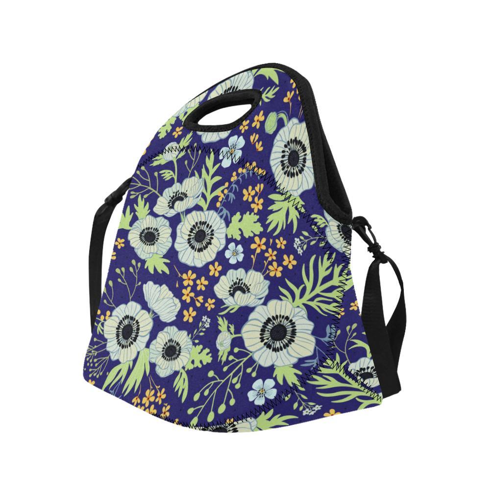 Anemone Pattern Print Design AM06 Neoprene Lunch Bag-JorJune