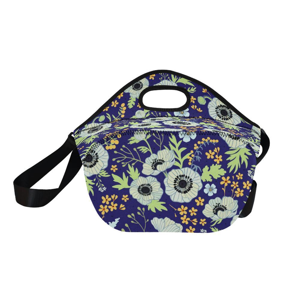 Anemone Pattern Print Design AM06 Neoprene Lunch Bag-JorJune