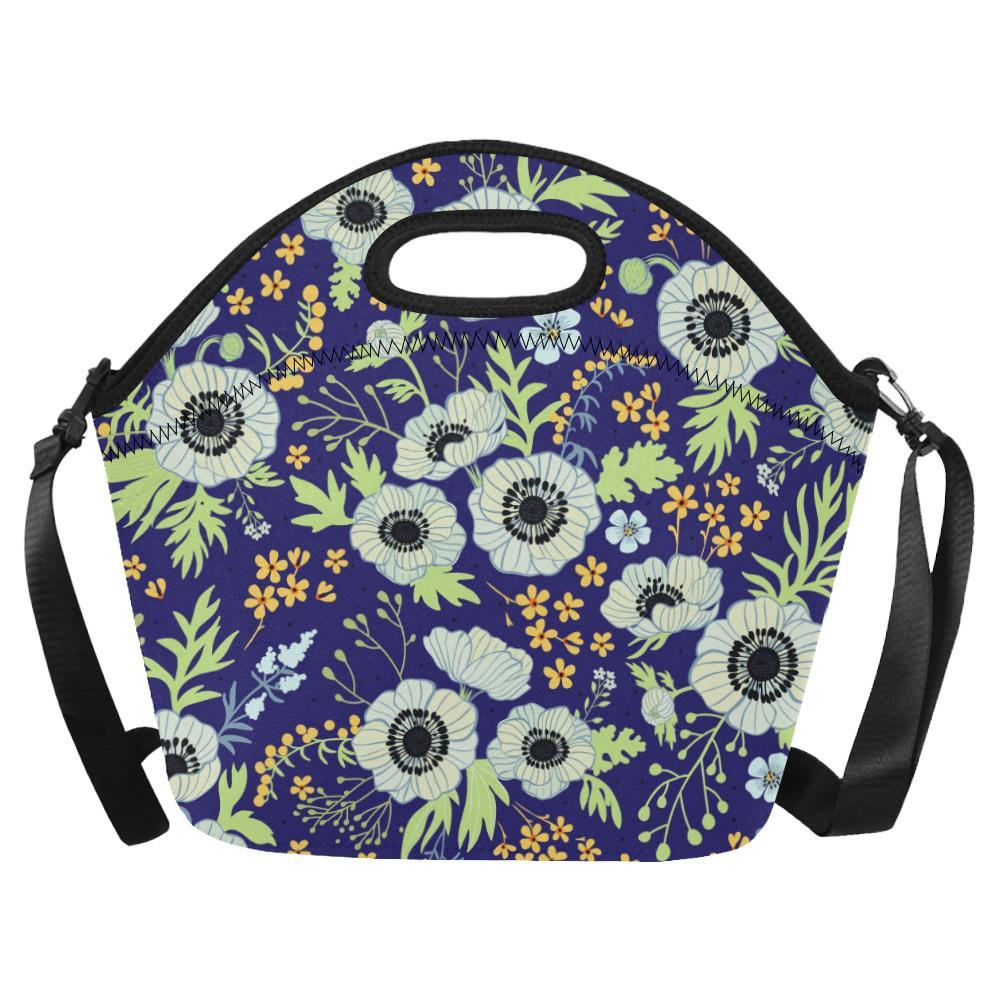 Anemone Pattern Print Design AM06 Neoprene Lunch Bag-JorJune