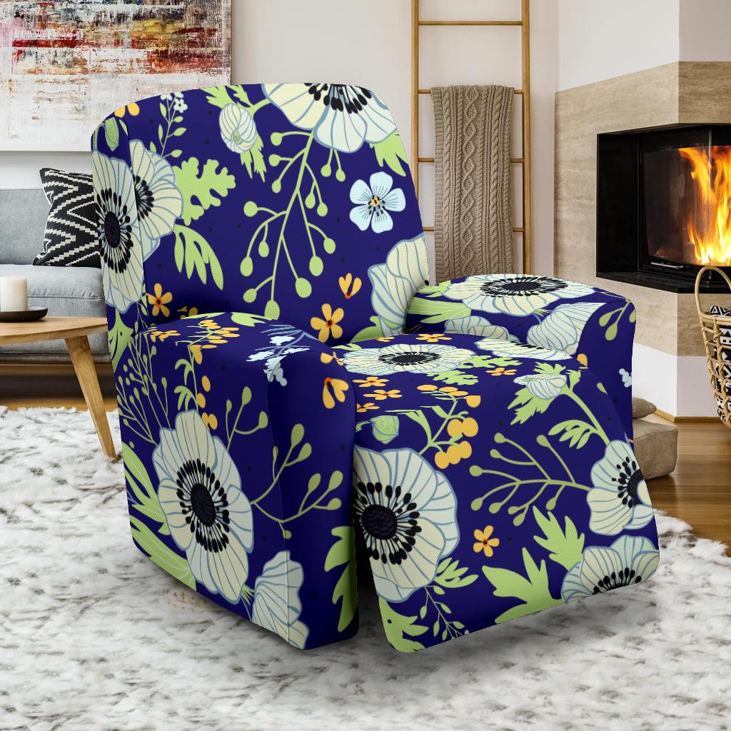Anemone Pattern Print Design AM06 Recliner Slipcover-JORJUNE.COM