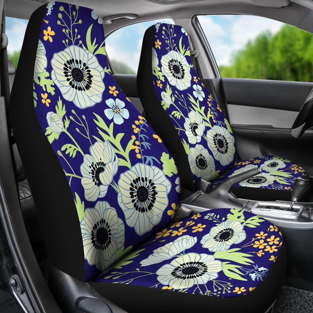 Anemone Pattern Print Design AM06 Universal Fit Car Seat Covers