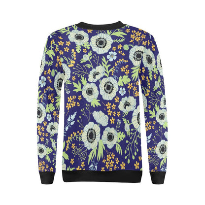 Anemone Pattern Print Design AM06 Women Long Sleeve Sweatshirt-JorJune