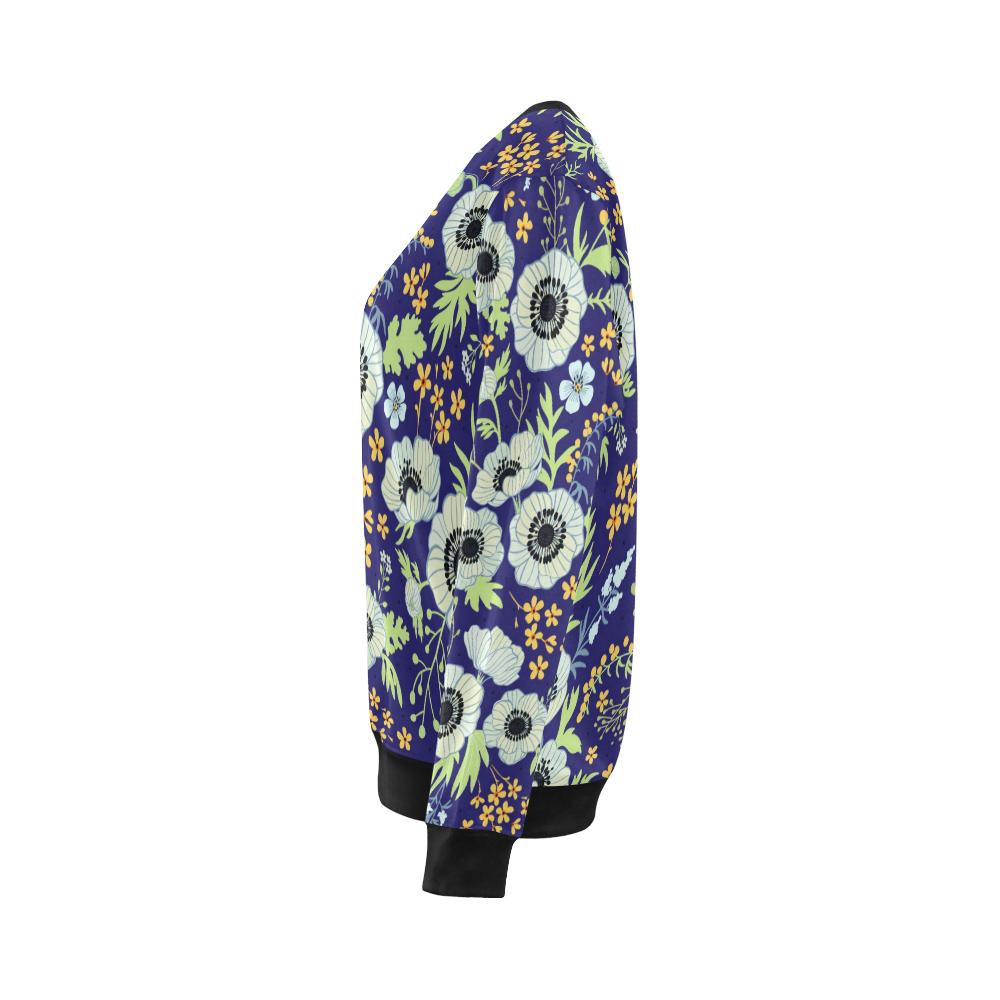 Anemone Pattern Print Design AM06 Women Long Sleeve Sweatshirt-JorJune