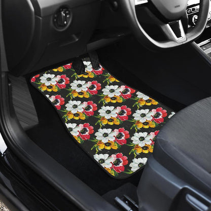 Anemone Pattern Print Design AM07 Car Floor Mats-JorJune