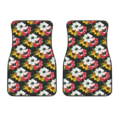 Anemone Pattern Print Design AM07 Car Floor Mats-JorJune