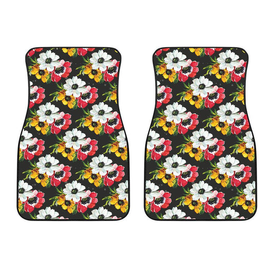 Anemone Pattern Print Design AM07 Car Floor Mats-JorJune