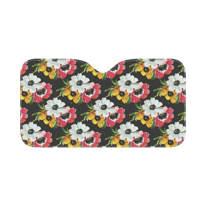 Anemone Pattern Print Design AM07 Car Sun Shade-JorJune
