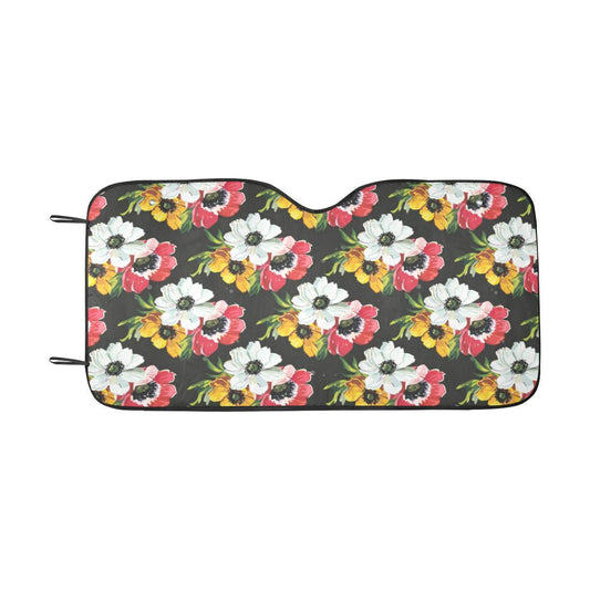 Anemone Pattern Print Design AM07 Car Sun Shade-JorJune