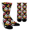 Anemone Pattern Print Design AM07 Crew Crew Socks-JORJUNE.COM