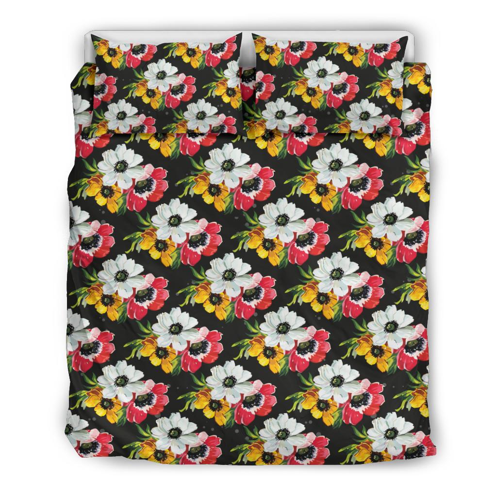 Anemone Pattern Print Design AM07 Duvet Cover Bedding Set-JORJUNE.COM