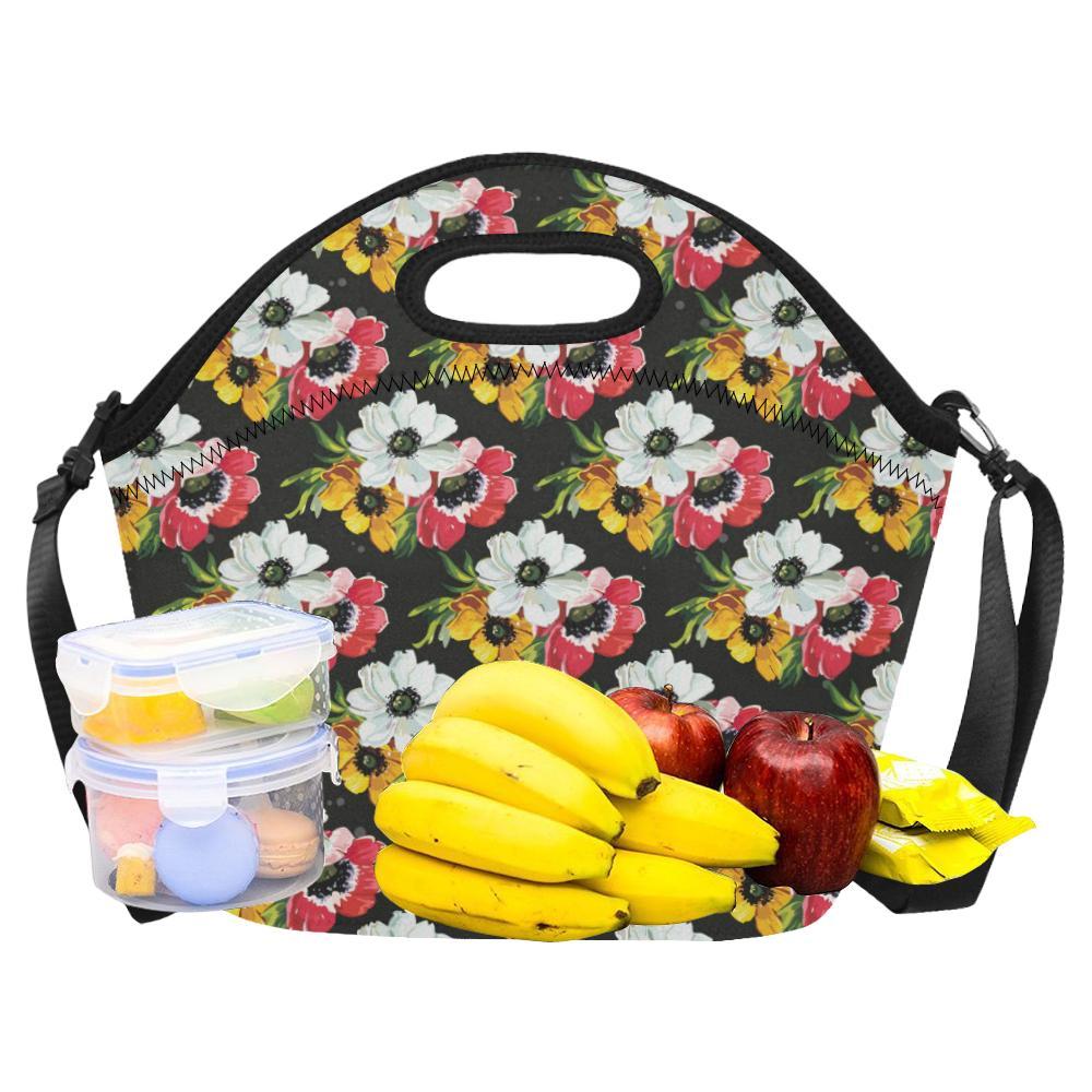 Anemone Pattern Print Design AM07 Neoprene Lunch Bag-JorJune