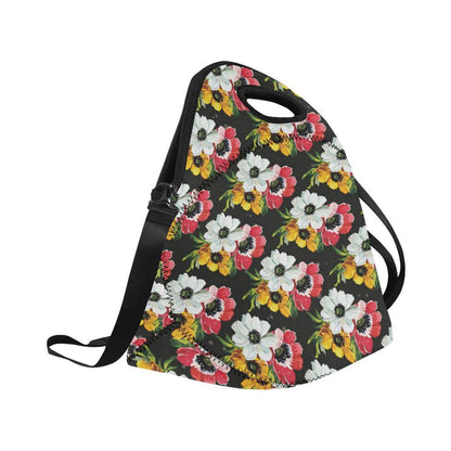 Anemone Pattern Print Design AM07 Neoprene Lunch Bag-JorJune