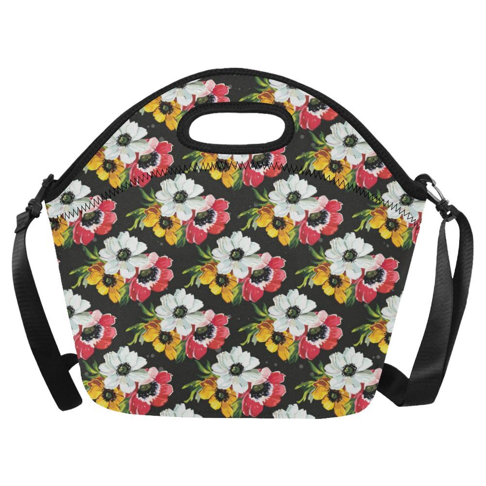 Anemone Pattern Print Design AM07 Neoprene Lunch Bag-JorJune