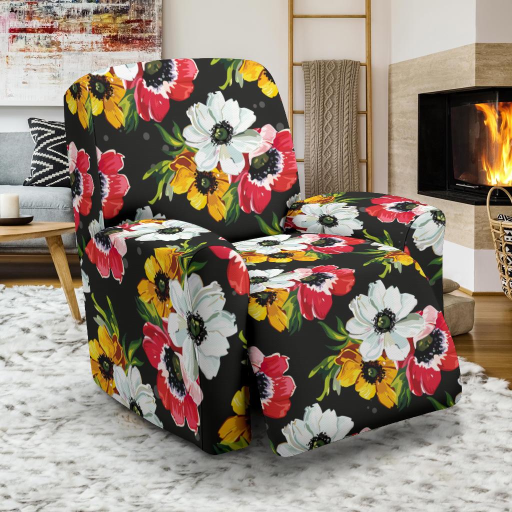 Anemone Pattern Print Design AM07 Recliner Slipcover-JORJUNE.COM
