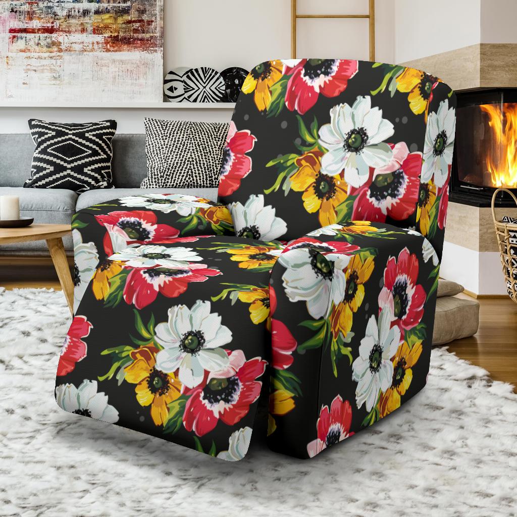 Anemone Pattern Print Design AM07 Recliner Slipcover-JORJUNE.COM