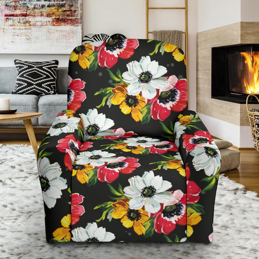 Anemone Pattern Print Design AM07 Recliner Slipcover-JORJUNE.COM