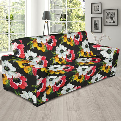 Anemone Pattern Print Design AM07 Sofa Slipcover-JORJUNE.COM
