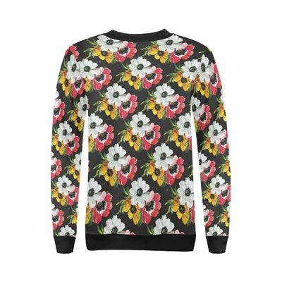 Anemone Pattern Print Design AM07 Women Long Sleeve Sweatshirt-JorJune