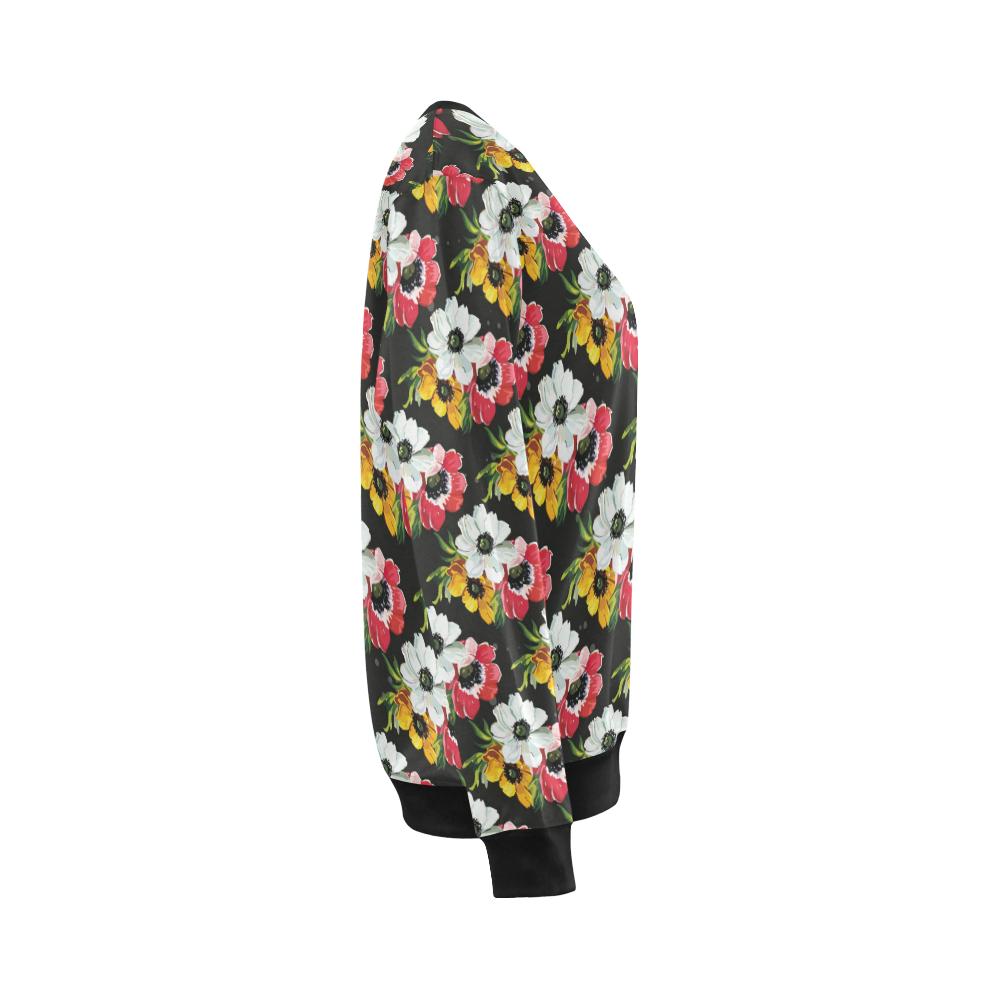 Anemone Pattern Print Design AM07 Women Long Sleeve Sweatshirt-JorJune