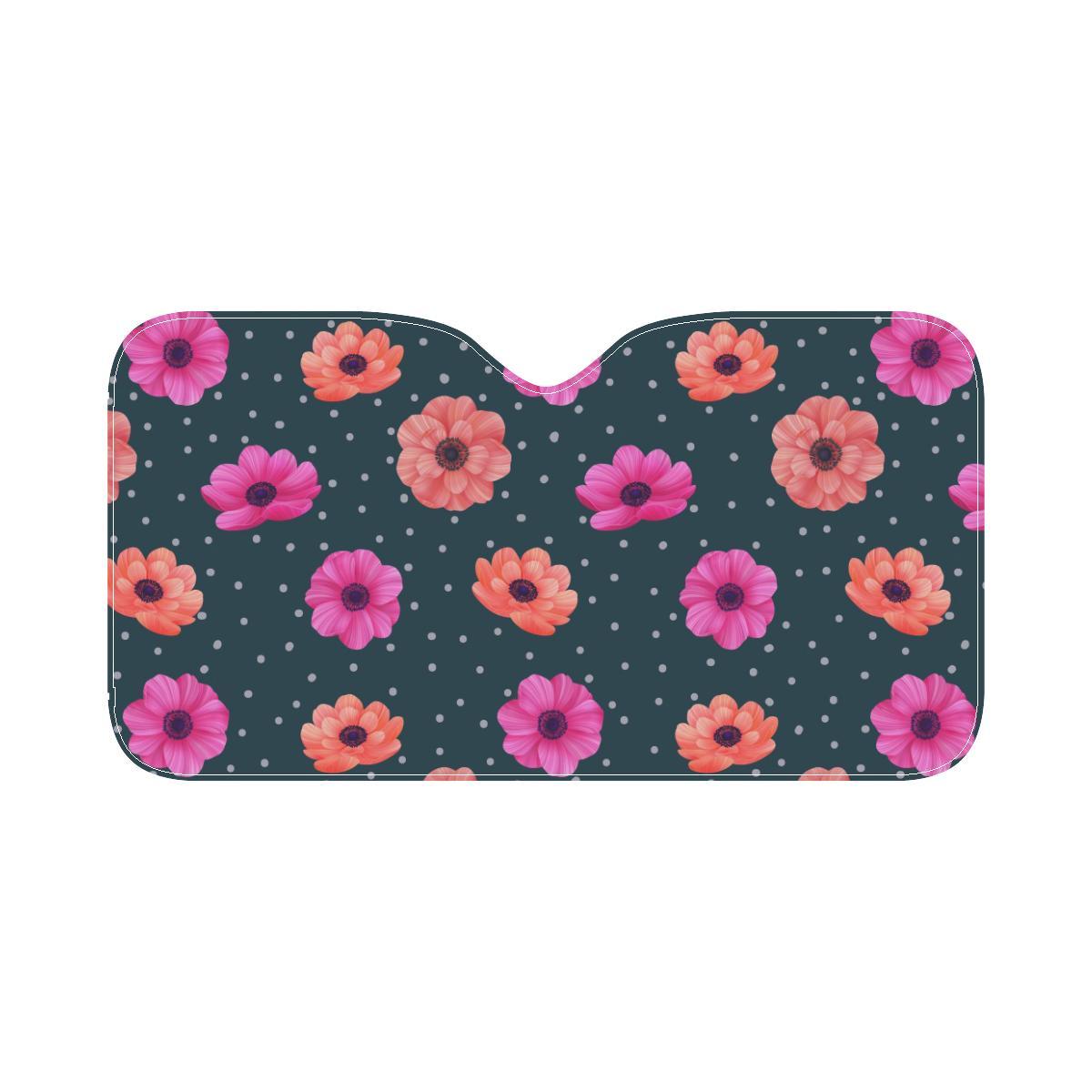 Anemone Pattern Print Design AM08 Car Sun Shade-JorJune
