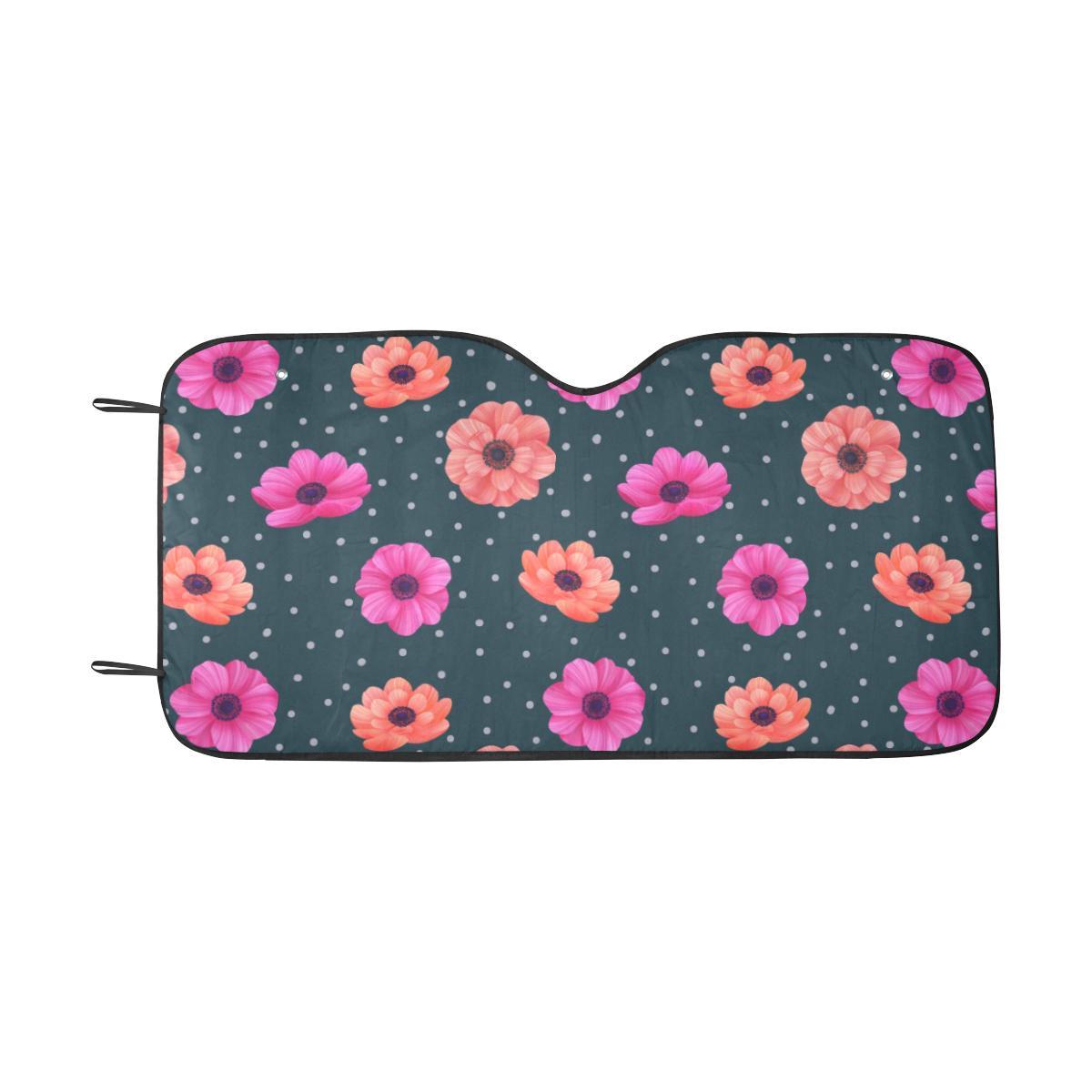 Anemone Pattern Print Design AM08 Car Sun Shade-JorJune